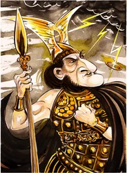 Richard Wagner som Wotan - karikatyr som gudarnas härskare i operacykeln The Ring of the Nibelung (1876)